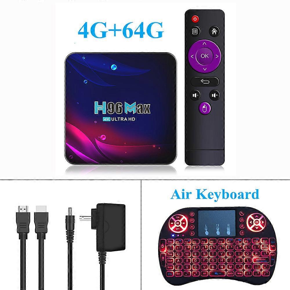 H96 Max Smart Tv Box Android 11 4G 32Gb 64Gb Wifi 2.4G&5G 4K Hd HDR Usb 3.0 Bluetooth Receiver Media Player 2G 16GB Set Top Box