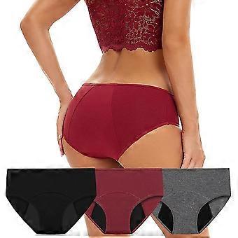 3pcs culotte menstruelle, culotte menstruelle culotte menstruelle flux abondant, femmes absorbant l’eau sans fuite sous-vêtements physiologiques-ZZY