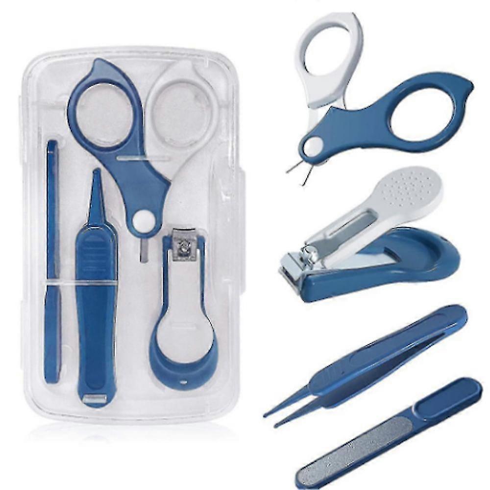 4pcs Baby Manicure Set Nail Clippers Safety Scissors File Tweezer Kit