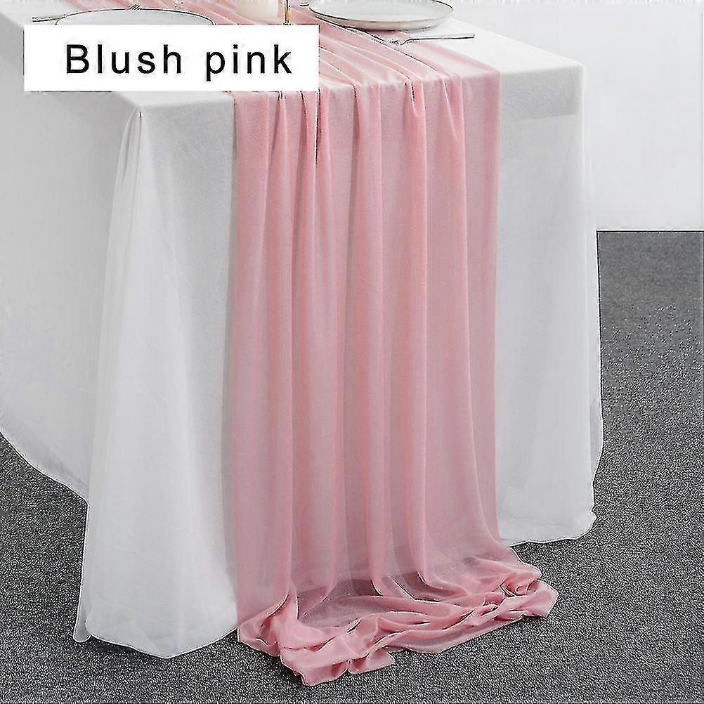 Sheer Chiffon Luxury Solid Színes asztal futó Kék Rusztikus Bohó esküvői parti leánybúcsú születésnapi otthon karácsonyi dekoráció( Méret: 4,3m X 74cm )