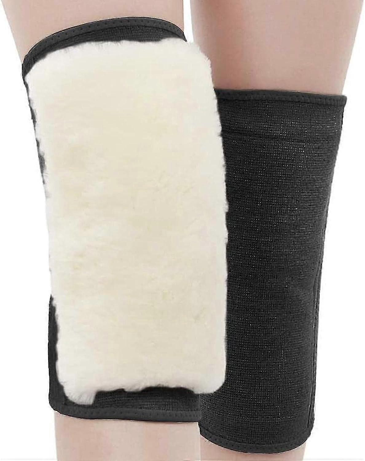 フリースニーウォーマー |アジャスタブ;eカシミヤニーウォーマー-ラムフリースニースリーブニーパッドマッスルジョイントケアニーサポート通気性ソフトニーレット