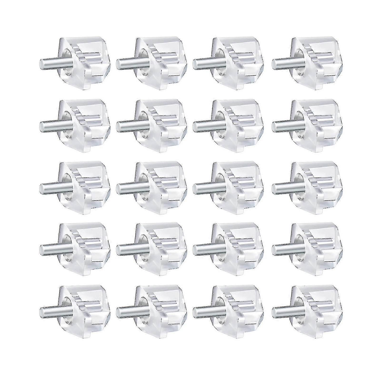 20pcs 3/5mm Compact Support Nails For Kitchen Shelf - Built-in Fixed Plastic Shelf Support Pegs