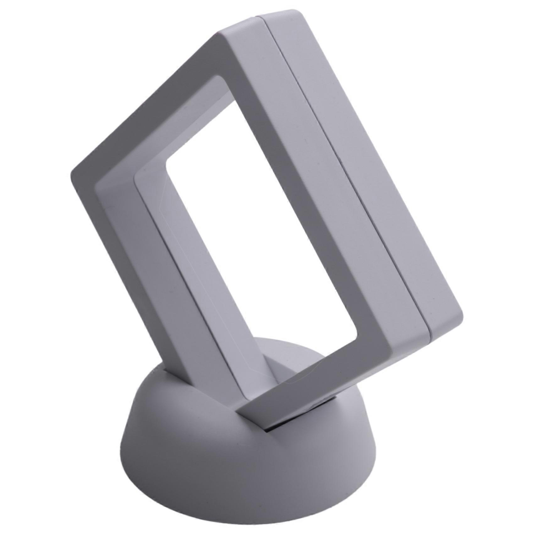 Coin Display Box - Set of 30 3D Floating Frame Display Holder with Stands For Challenge Coins, Medallions, Jewelry, White, 2.75 x 2.75 x 0.75 Inches