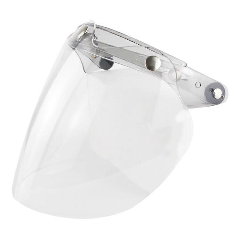 Motorcycle Helmet Bubble Visor 3-Snap Design Open Face Helmet Visor with PC Lens Gift for Motorcycle Enthusiasts