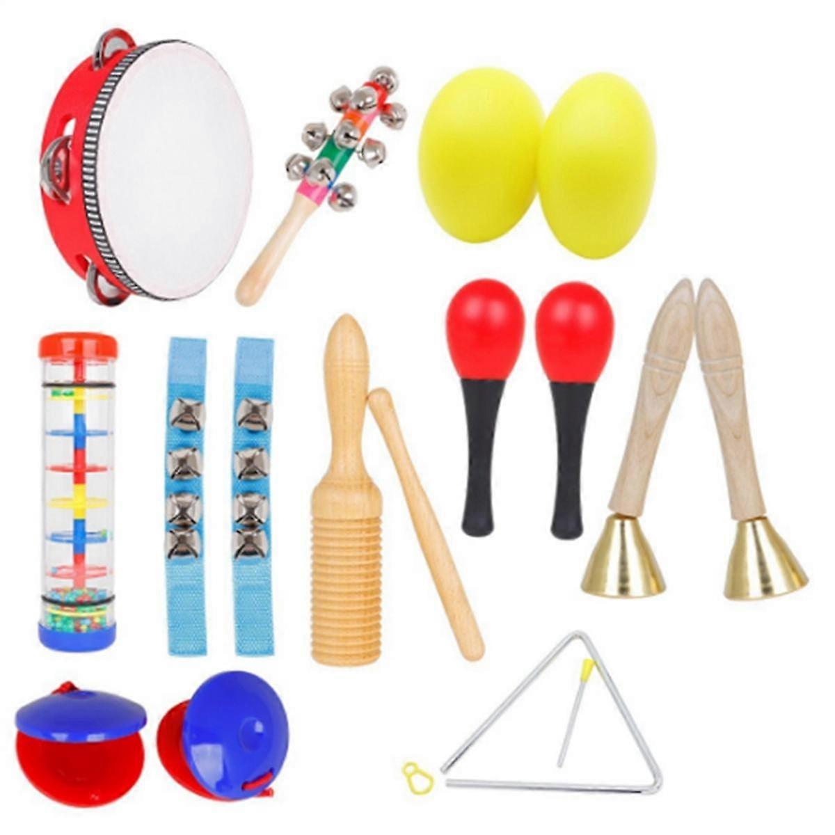 10Pcs Orff Percussion Instruments Set for Students Children Kindergarten Early Education Music Class Percussion