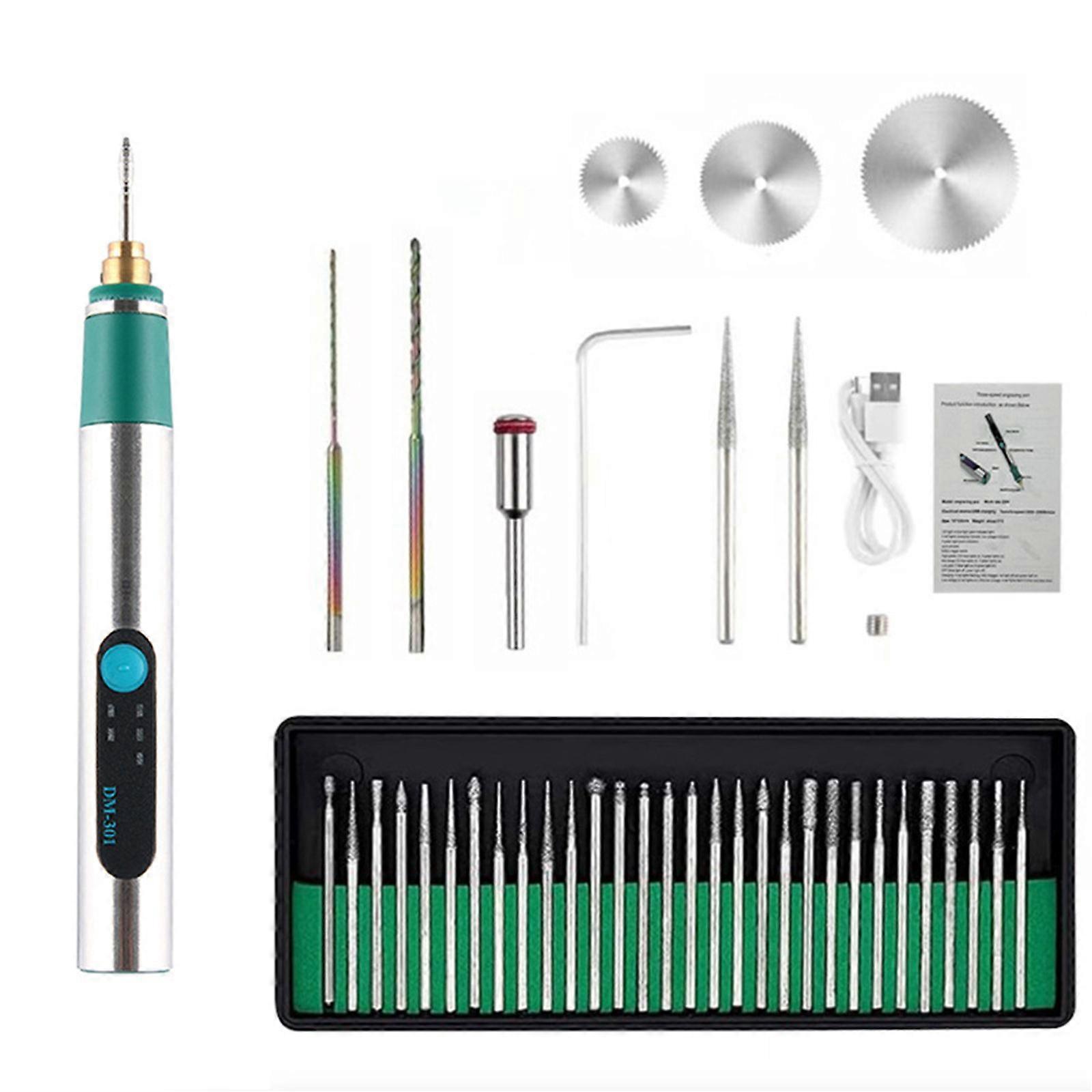 Electric Pen Grinder Engraver 3-Speed Rotary Drill Grinding Tool Accessories