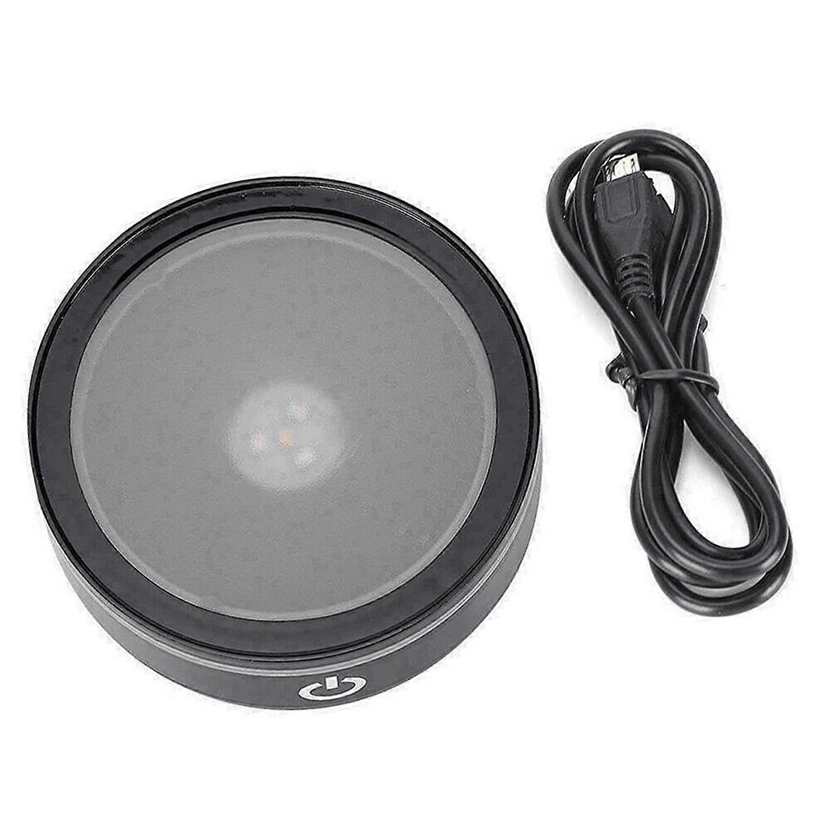 LED Light Base with Sensitive Touch Switch Round Colorful Stand Display for 3D Laser-Engraved Crystal Glass Photo Frame