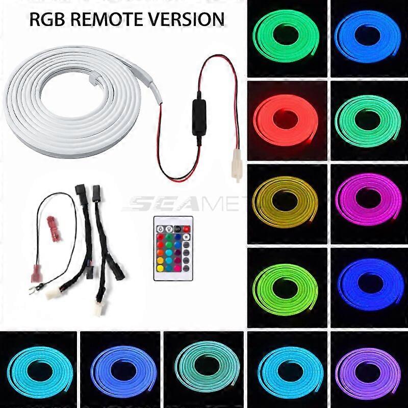 SEAMETAL Car Front Truck Light Frunk Brighten LED Strips Flexible Modified Lighting Decorative Light for Tesla Model 3 Y