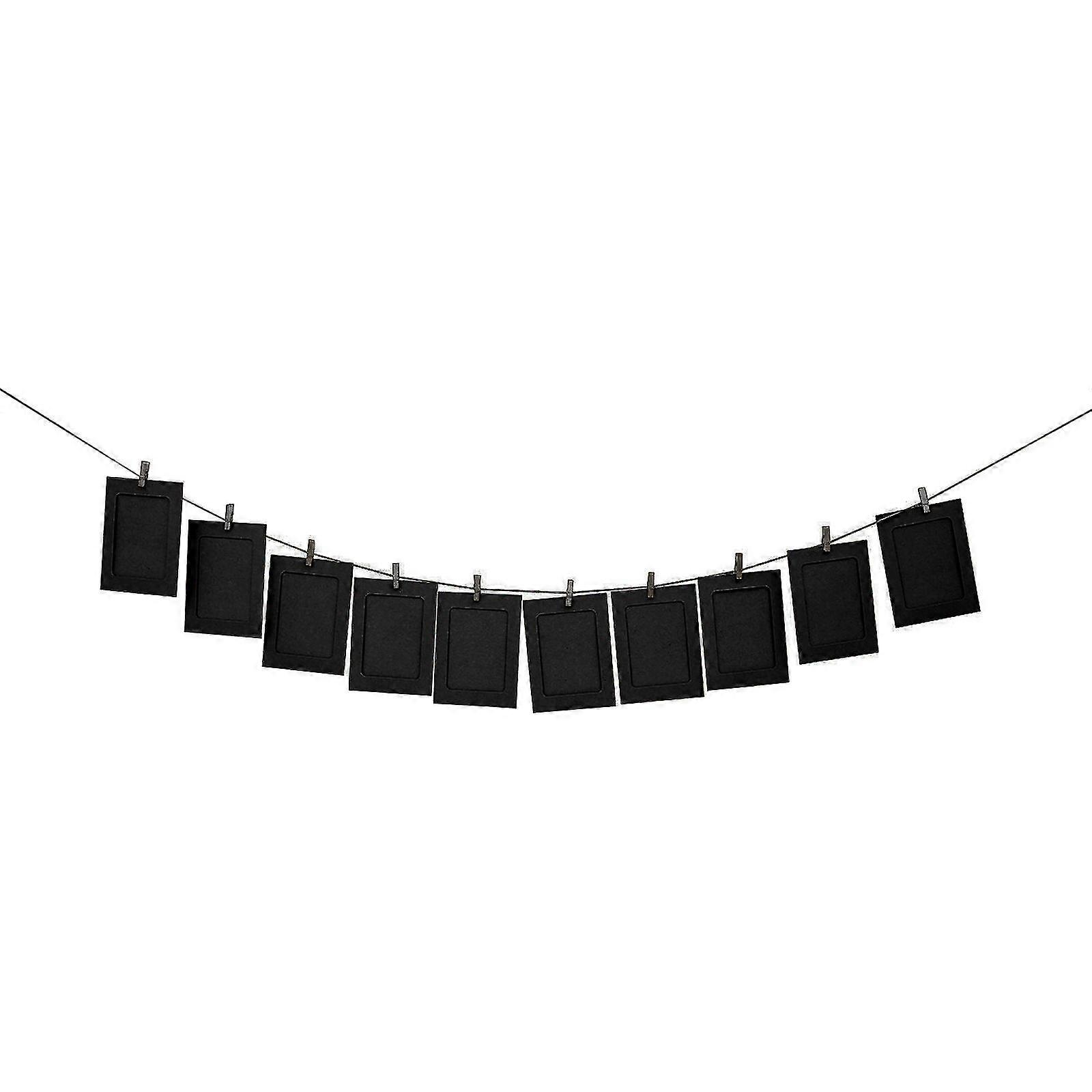Combination Paper Frame 10 Pcs With Clips Hemp Rope Diy Set Accessory For Home Wall Hanging Photos Album Picture Frames