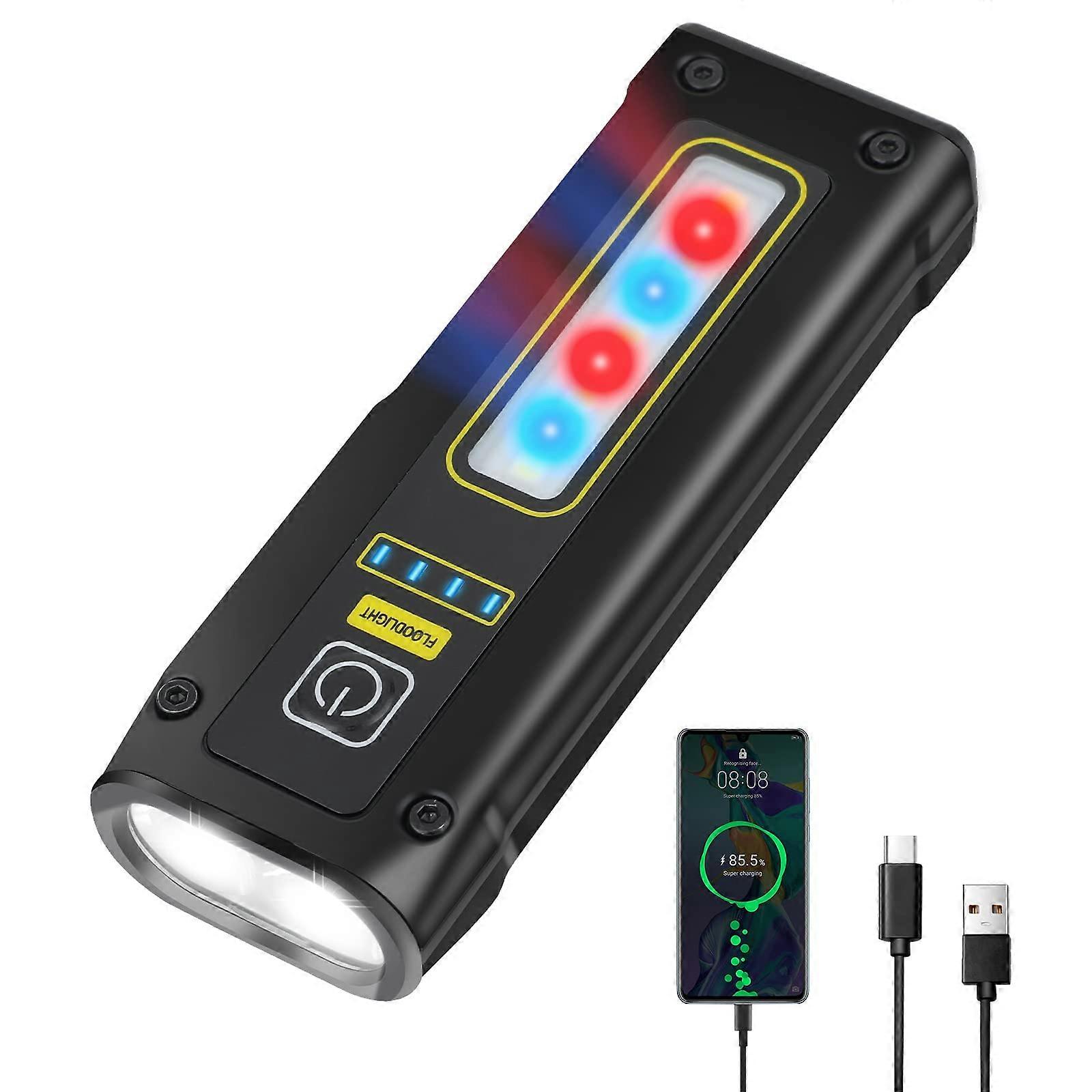 Mini LED Torch USB Rechargeable LED Flashlight Super Bright
