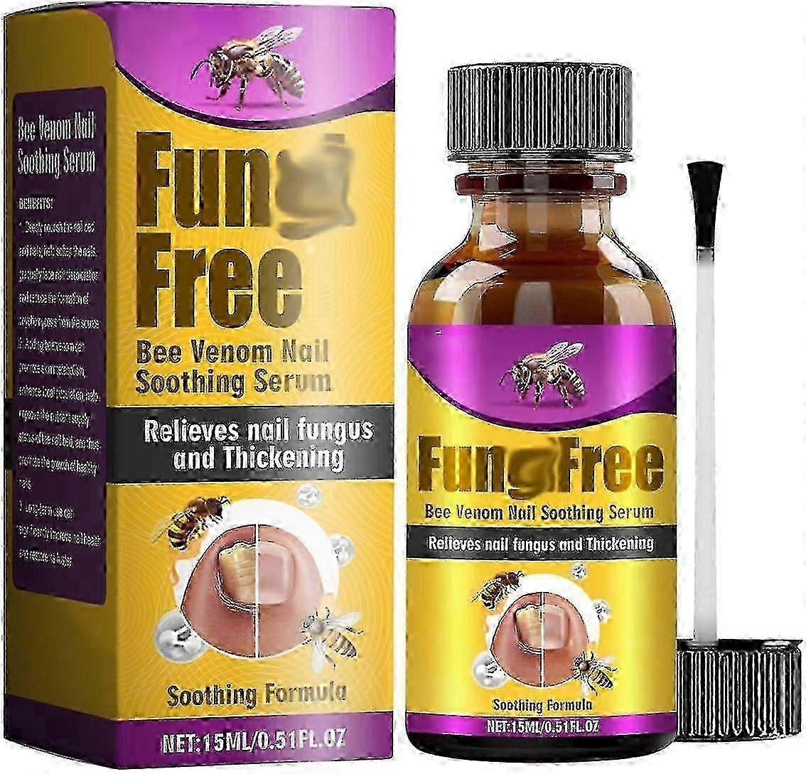 Sérum de Reparação de Unhas de Veneno de Abelha, Solução de Cuidados com as Unhas, Sérum Natural de Unhas de Veneno de Abelha, Gota de Cuidados com as Unhas Encravadas