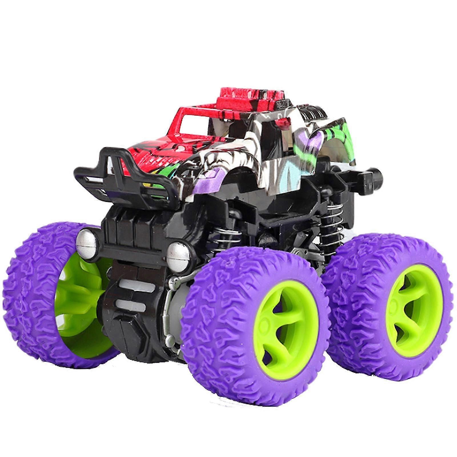 monster Truckar leksaker för pojkar - friktionsdriven mini push and go bil lastbil lekset för pojkar flickor småbarn ålder 3 4 5 år gammal presenter för barn