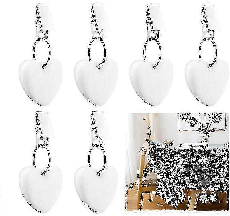 6 Metal Tablecloth Clips For Table Decoration