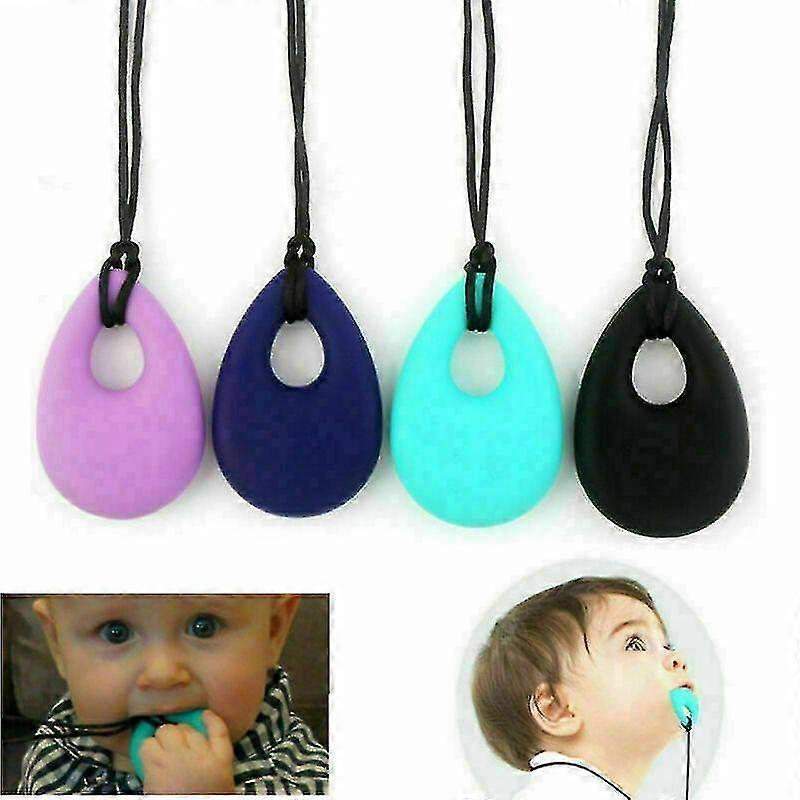 Autismo Colar Mastigável - Crianças Bebê Chewie Mastigar Sensorial Asd Adhd Tear Drop Spd Tw