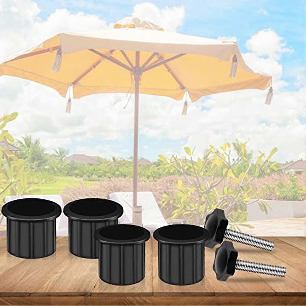 4Pcs Patio Umbrella Parasol Base Stand Hole Ring Plug Cover Replacement Part Parts with 2 Hand Knob