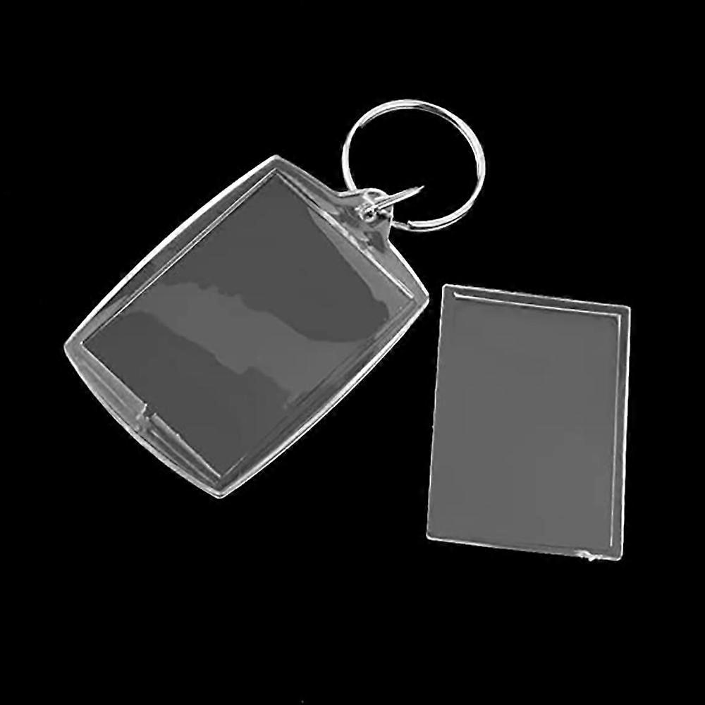 Customizable Clear Acrylic Keychain Photo Frame - 10 Pack