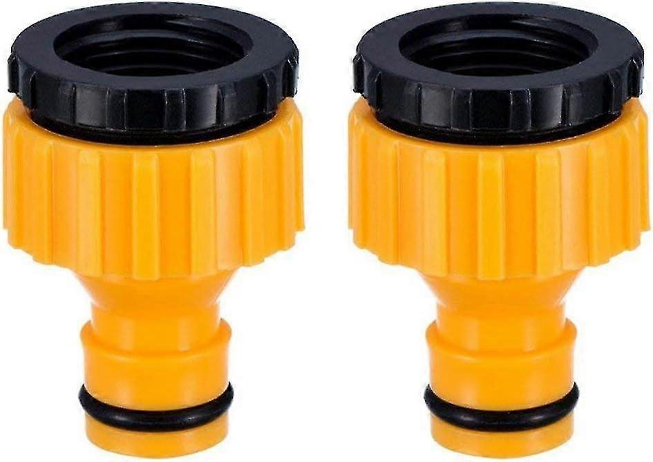 Topways Plastic 3/4'' And 1/2'' Bsp 2in1 Hose Nozzle Threaded Flow Tap Connector Threaded Faucet Adapter 2 Pack