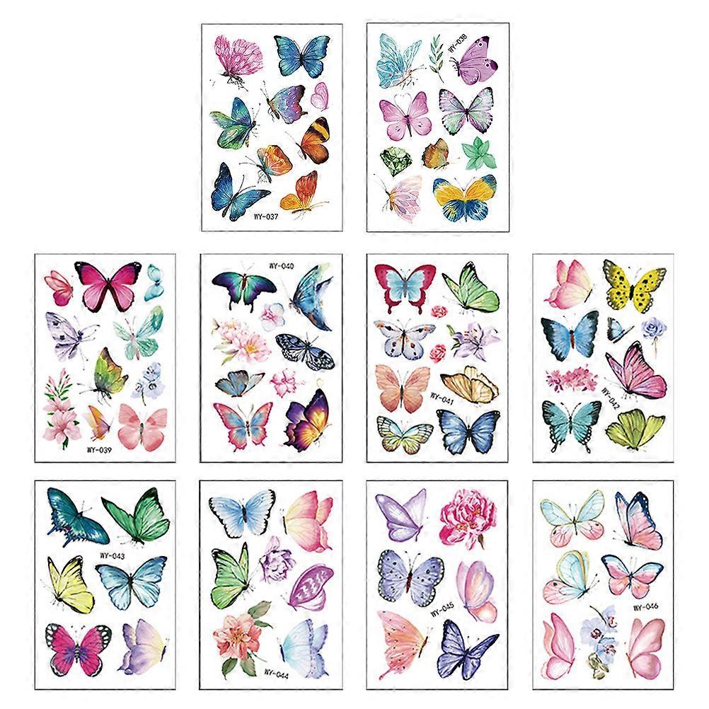 10 Sheets Tattoos Temporary Tattoos Waterproof Sticker Body Decor