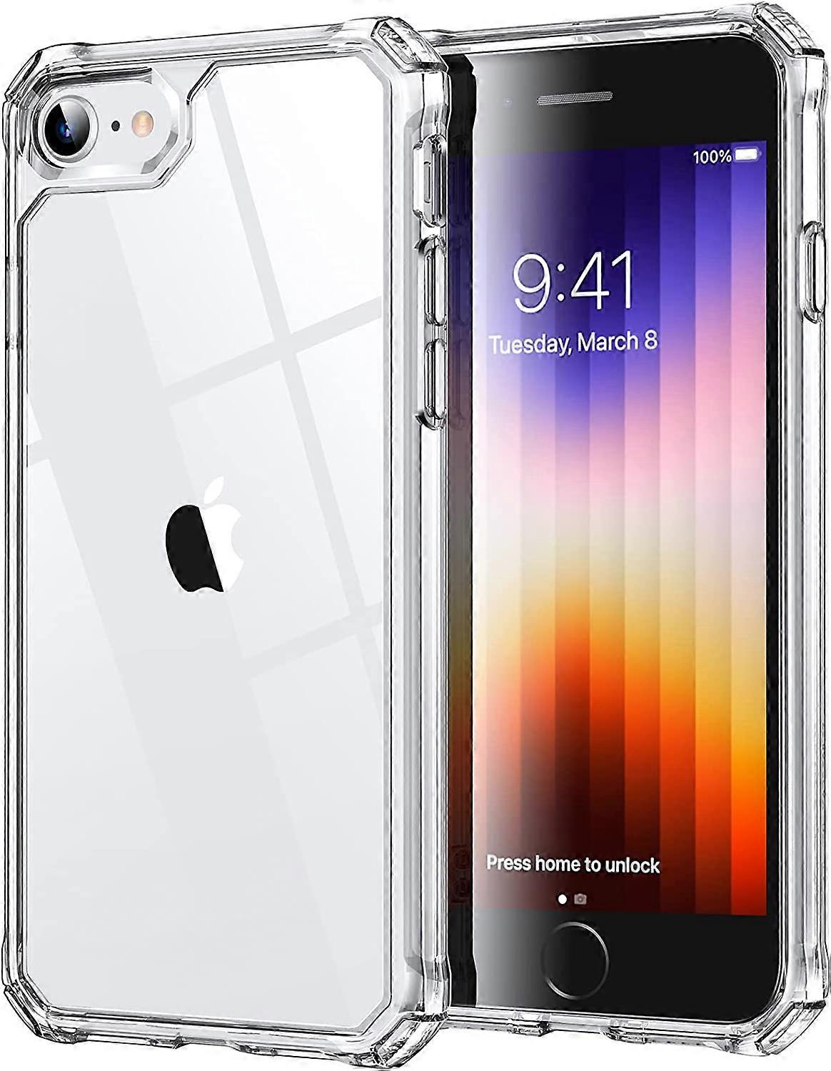 Air Armor Case, Compatible with iPhone SE (2022) Case, iPhone SE (2020) and iPhone 8, Military-Grade Drop Protection, Shock-Absorbing Corners, Yellowi