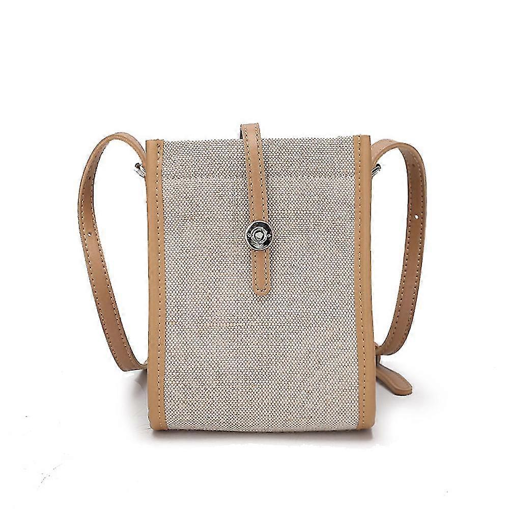 Retro Polyester Contrast Phone Bag Belt Buckle Small Square Bag Retro Diagonal Mini Bag