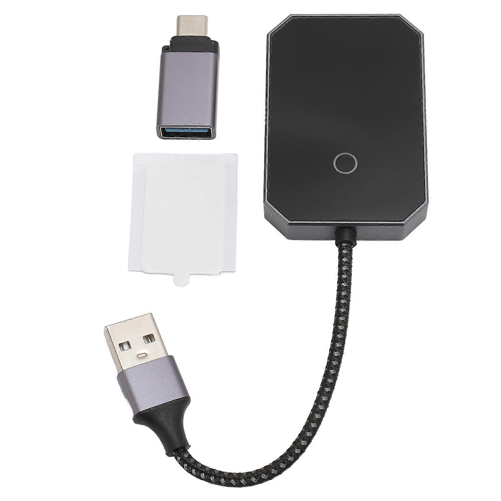 Wired to Wireless Car Adapter USB Type C Interface Car System Adapter for CarPlay for Android Auto Support Online Update