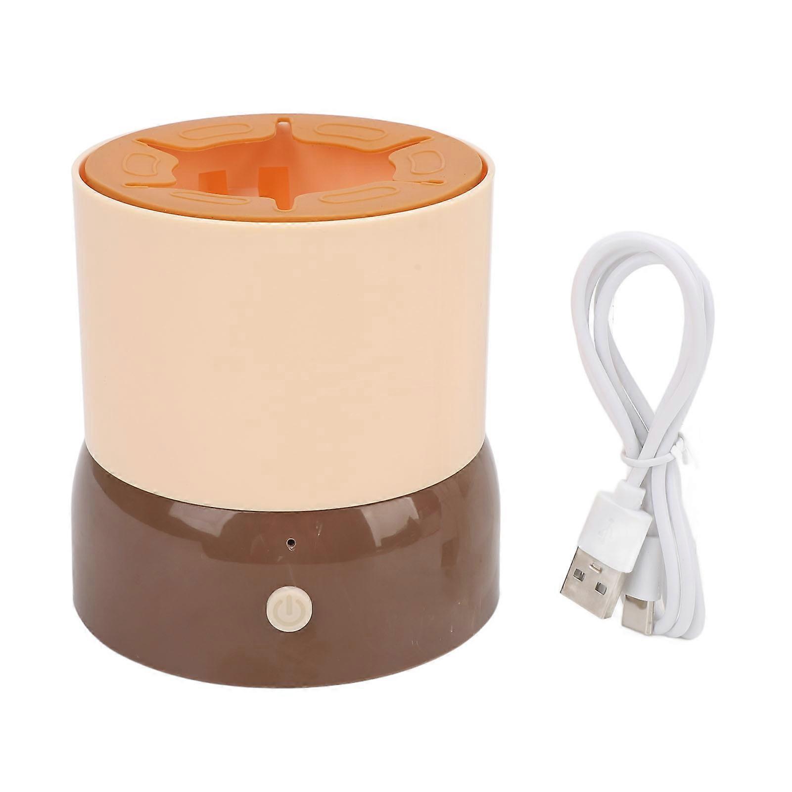 Baby Bottle Shaker USB Charging Less Lumps Electric Automatic Milk Formula Mixer for Home Travel Dark Brown