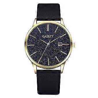 Men Starry Sky Quartz Watch Fashion Simple PU Leather Strap Wristwatch (#12)