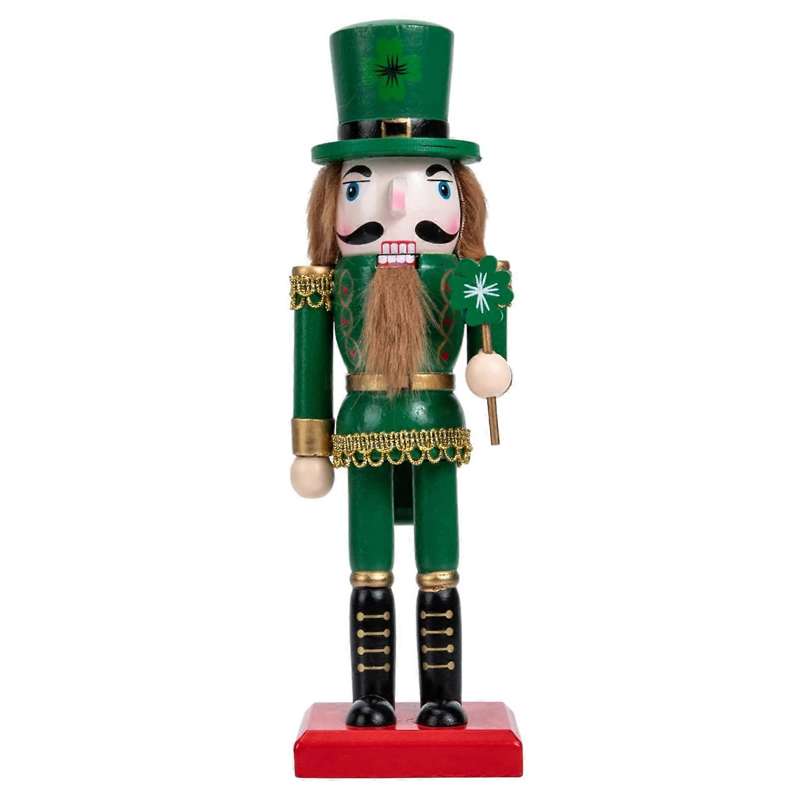 Irish Nutcracker Figurine Wooden Standing Nutcracker Puppet Traditional Ornament