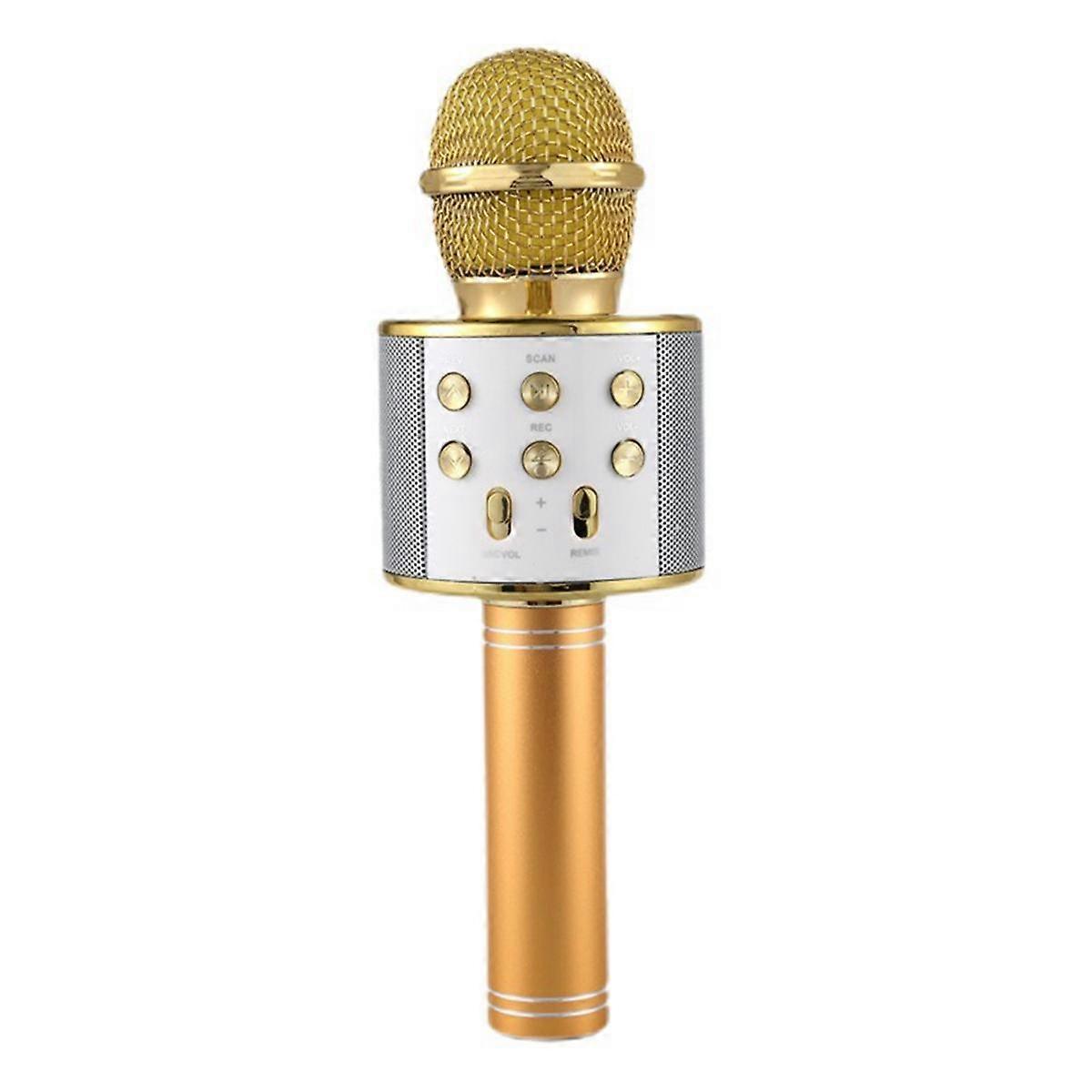 Ws858 Professional Handheld Wireless USB Speaker Microphone for Kids Music Player Singing KTV Recorder