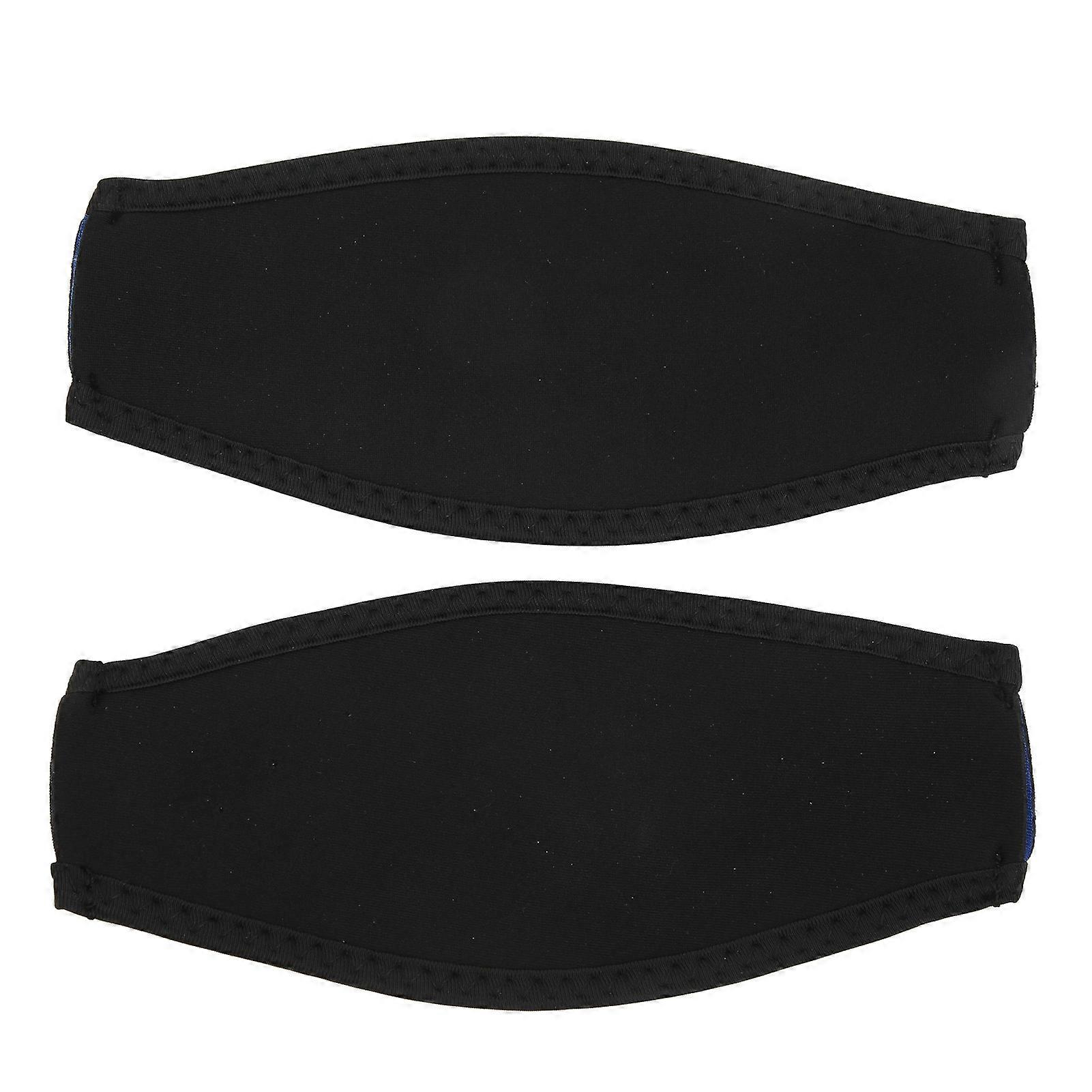 2pcs Dive Mask Strap Black Neoprene Material Stabilizing Safety Protection Dive Wrapping Strap for Men Women