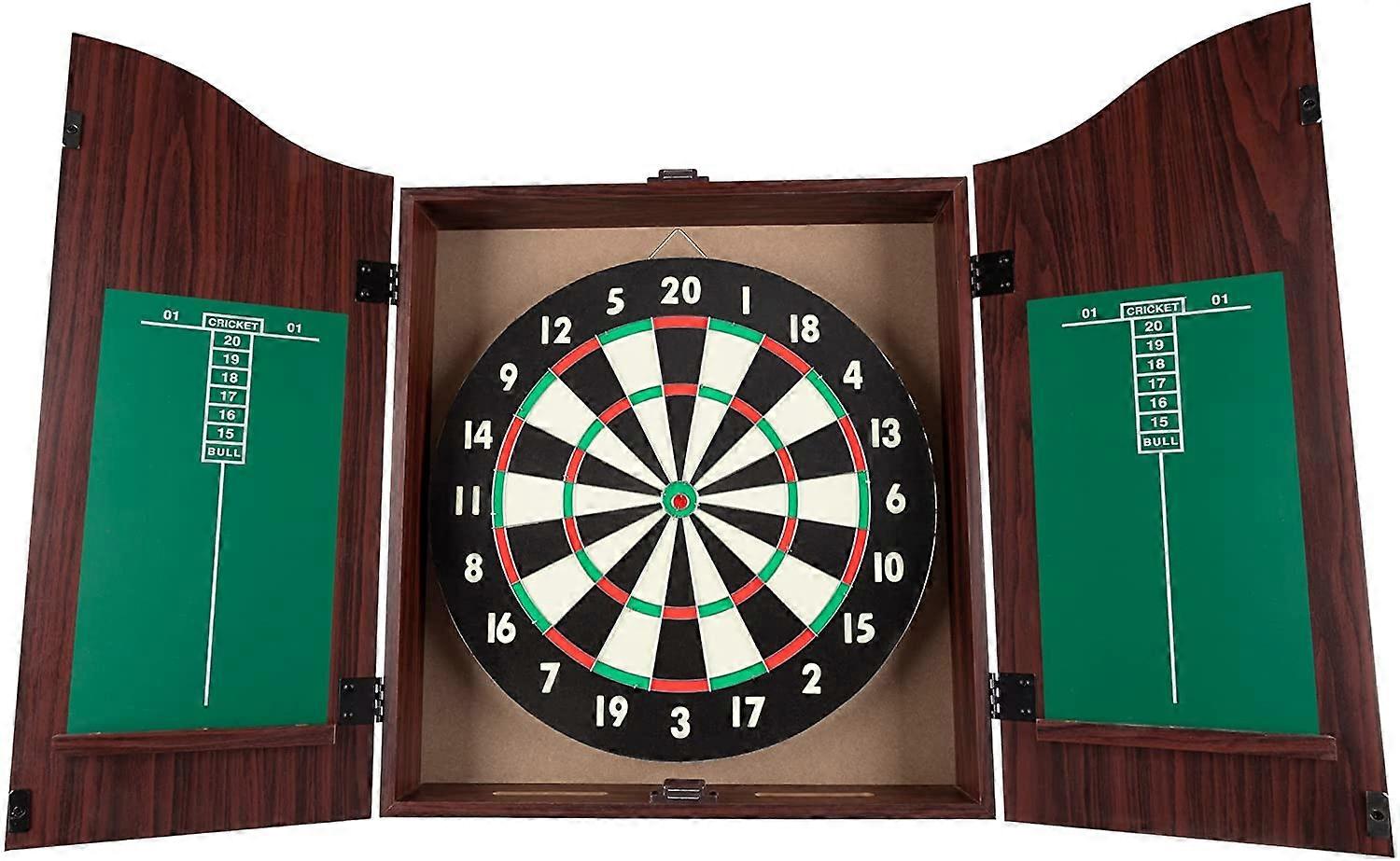 Cabinet Set with Realistic Walnut FinishTrademark Gameroom Darts and Dartboard Sets - 28 Gram Tungsten Darts