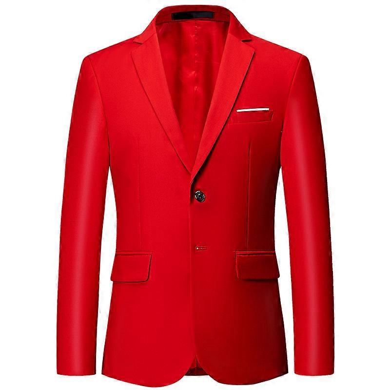 Men's Business Blazer Solid Slim Fit Jacket