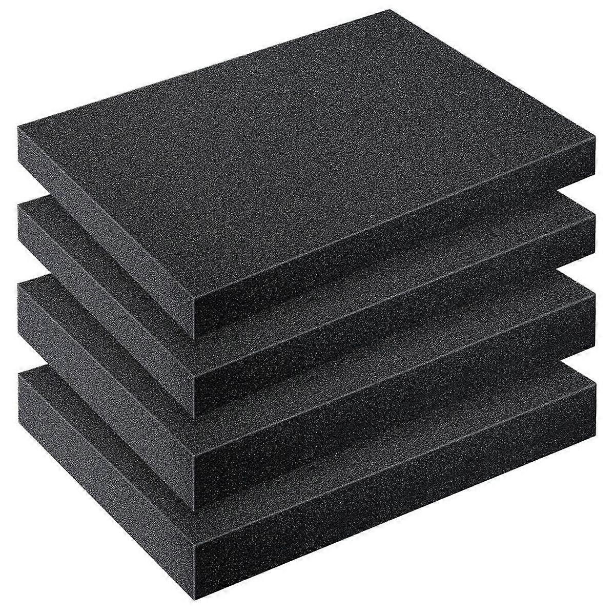 4 Pcs Cuttable Polyurethane Foam Pads Foam Sheets Craft Foam Tool Box Foam Insert for Cases Packing Padding