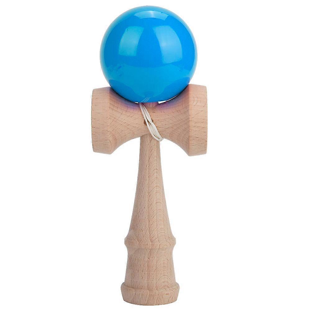 Pure Color Kendama Ball Skillful Juggling Game Ball Japanese Traditional Toy(light blue)