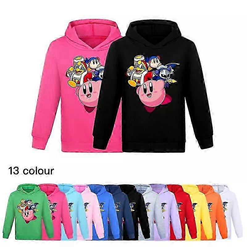 New Kirby Boys Girls Casual Hoodie Kids Long Sleeve Hooded Sweatshirt Tops Gift
