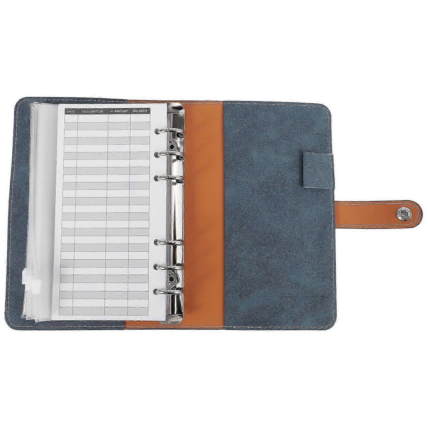 29PCS A6 Budget Planner Organizer Budget Binder with Cash Envelopes, Binder with Pouches Blue