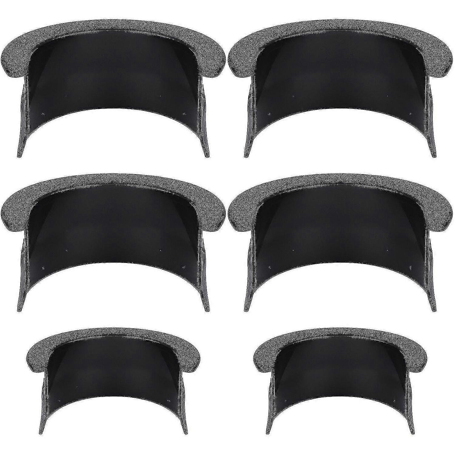 6pcs Plastic Billiards Table Pocket Liner - For Pool Table Bar Home, 4 Corner 2 Side, Black