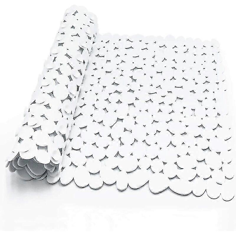 Non-slip Shower Mat, Non-slip Rectangular Pebble Shower Mat, Non-slip Mat With Suction Cup, Anti-fungal Bathtub Or Shower Mat (white)