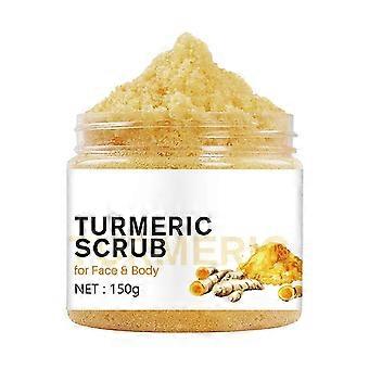 Kurkuma-Körperpeeling, Kurkuma-Peeling zur Entfernung von Akne, dunklen Flecken, Hyperpigmentierung, glatte Haut, aufhellendes Körperpeeling für tiefenreinigende Feuchtigkeitspflege