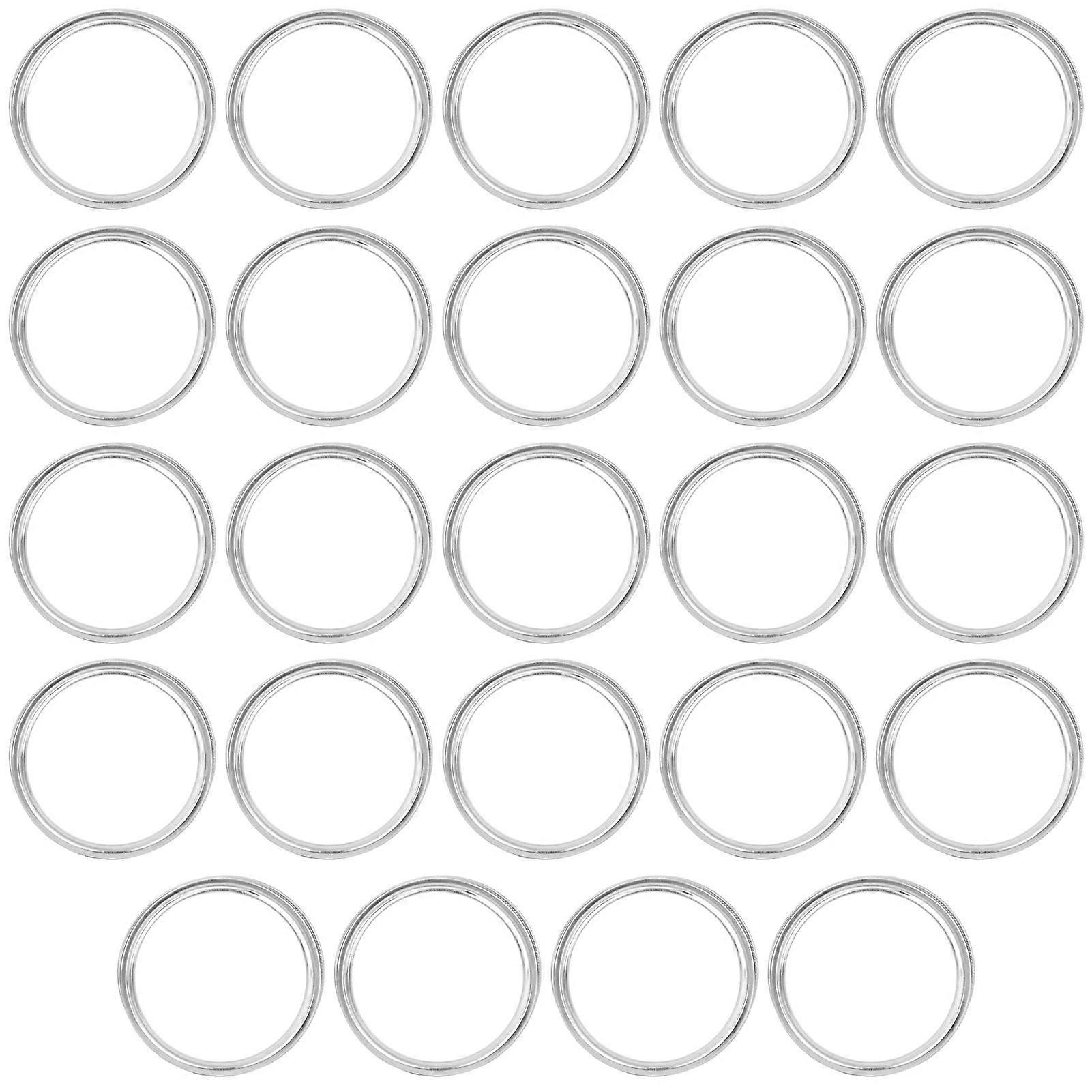 24pcs Jar Sealing Storage Lids SplitType Solid Caps Round Shape Can Accessory Kitchen SuppliesSilver 86mm