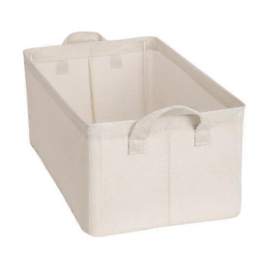 Foldable Bamboo Cotton Storage Box with Reinforced Handles Moisture-proof Clothing Basket Closet Organization Solution