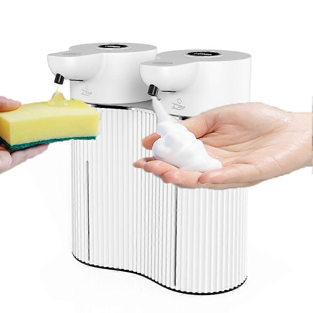 Automatic Soap Dispenser Wall Mounted,Touchless Double Foaming&Liquid Soap Dispenser,2x14Oz, for Co