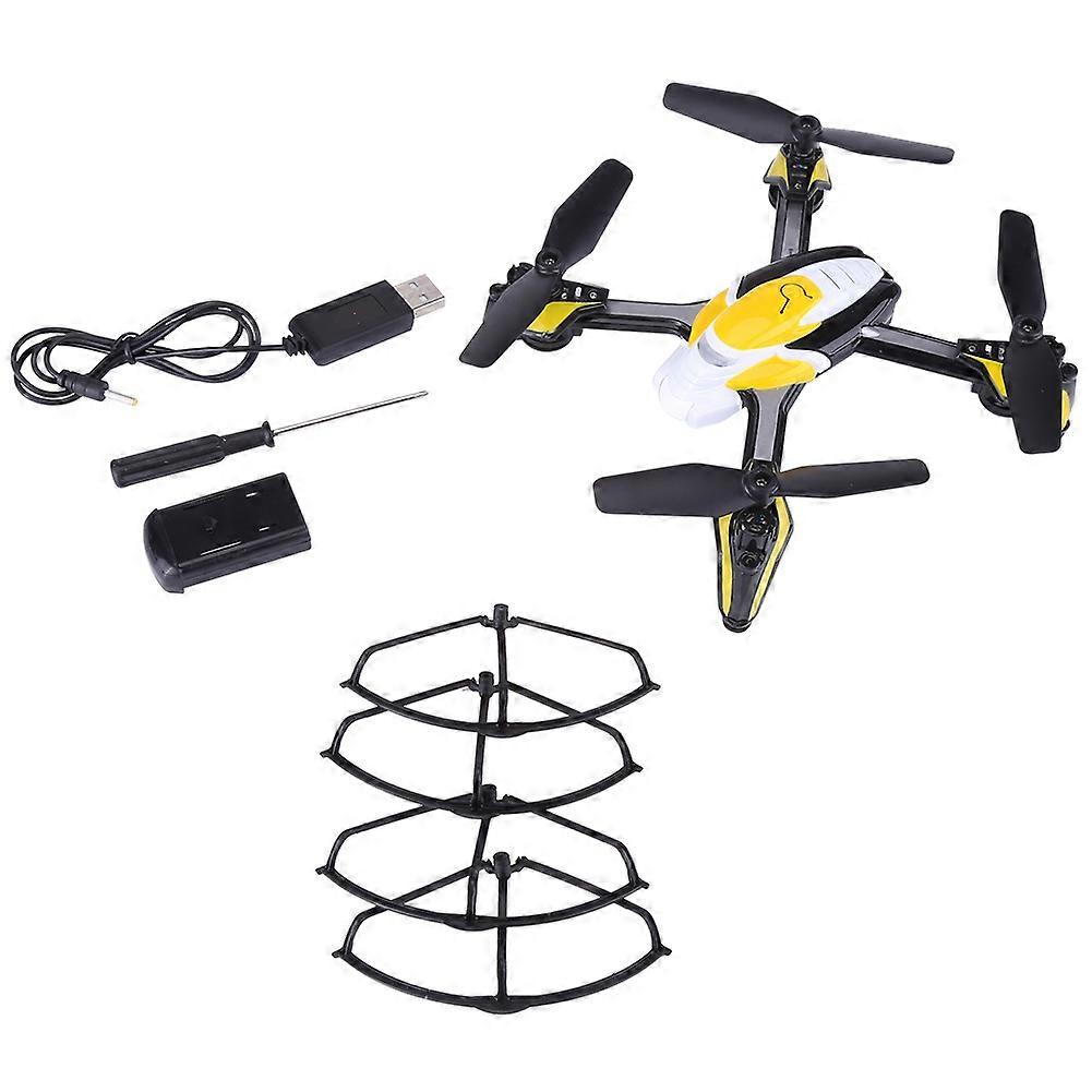 FPV Drone Quadcopter Headless Mode Altitude Hold RC Helicopter (Yellow Controller Control)
