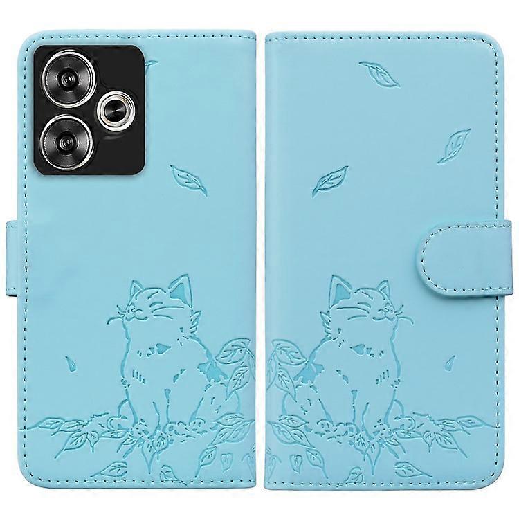 Compatible For Xiaomi Poco F6 5G / Redmi Turbo 3 5G Case Wallet Cat Pattern Imprinted Leather Phone Cover