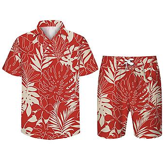 Cloudstyle Men´s 2 Piece Leaf Printed Short Sleeve...