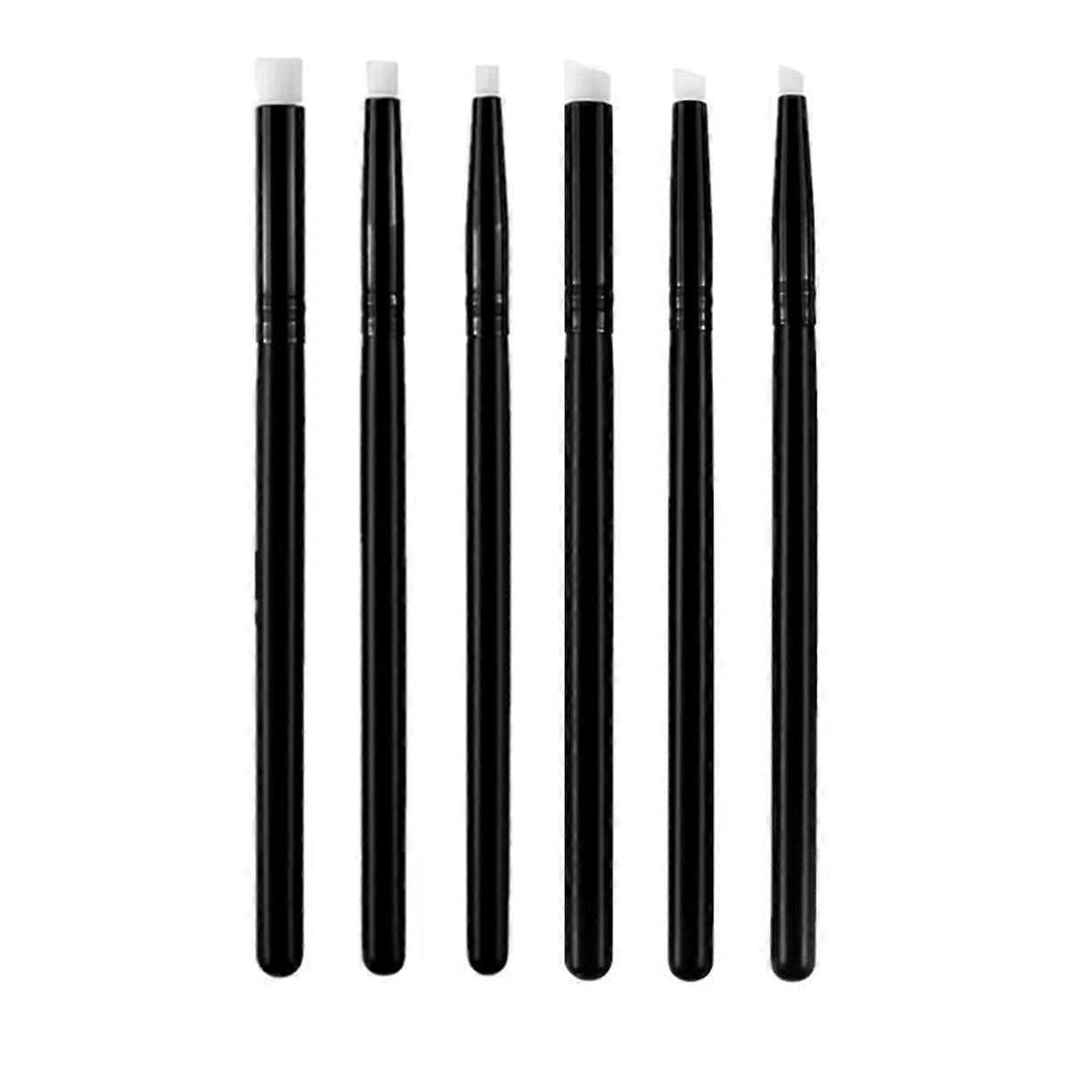 6pcs Flat/Angled Mini Detailed Blending Brushes Painting Brushes Crafting for Small Details Ink Ble