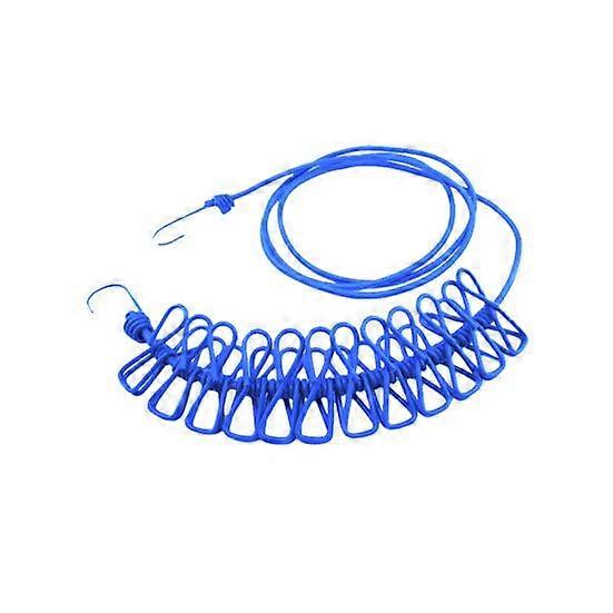 Windproof Outdoor Clothesline Hanger Travel Laundry Drying Rope with 12 Clips