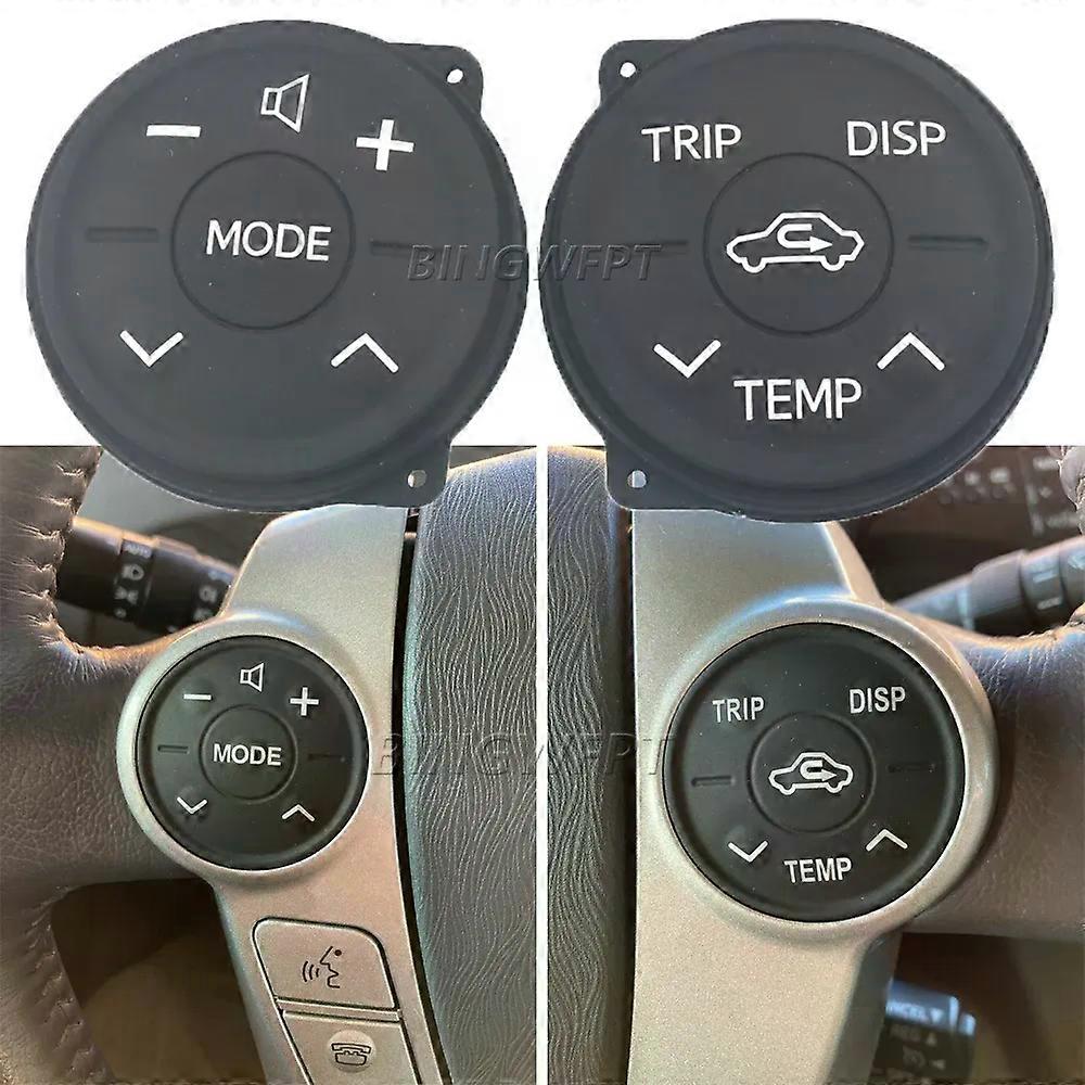 2 pcs. Multifunction Button Steering Wheel Switch Panel Control Buttons Rubber For Toyota Prius 30 XW30 2009-2013 Prius