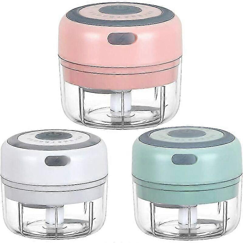 Mini broyeur électrique hachoir USB charge sans fil portable concasseur d’aliments pilon pilon à l’ail (vert)
