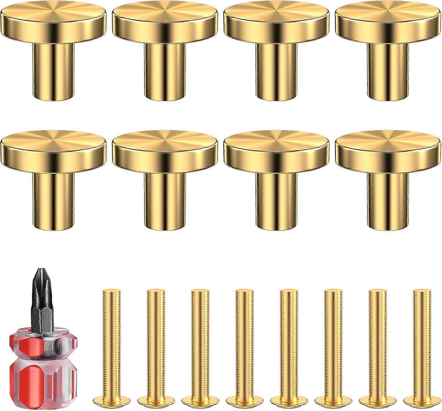 8PCS Drawer Knobs,25*20/30*25 mm Knobs and Handles, Round Furniture Handles,with Screws,Brass Cabinet Knobs,for Cabinet, Kitchen